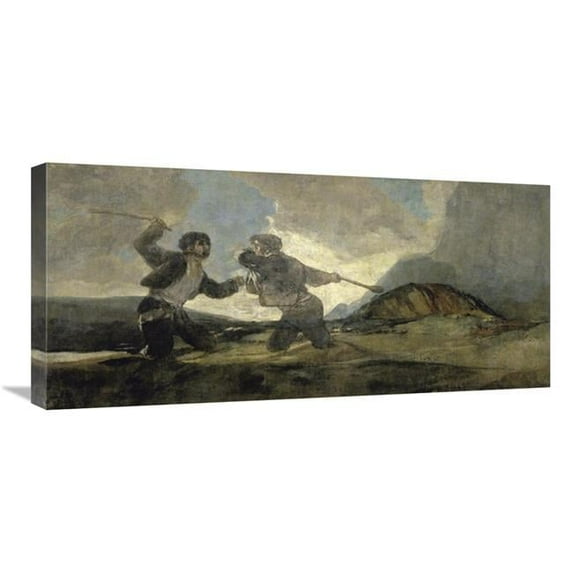 30 in. Fight with Cudgels Art Print - Francisco De Goya