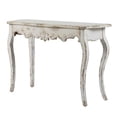 thumbnail image 1 of 30 in. Fir Wood Rectangle Console Table with Curved Legs, Distressed White, 1 of 1