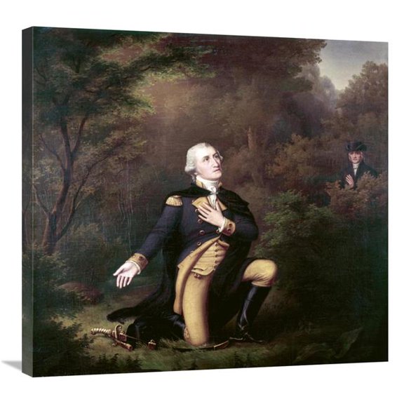 30 in. George Washington in Prayer at Valley Forge Art Print - Paul Weber