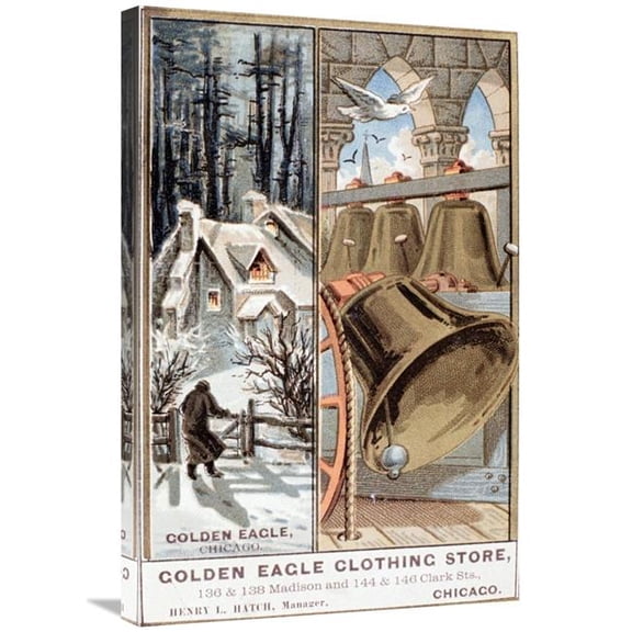 30 in. Golden Eagle Clothing Store Art Print - Unknown
