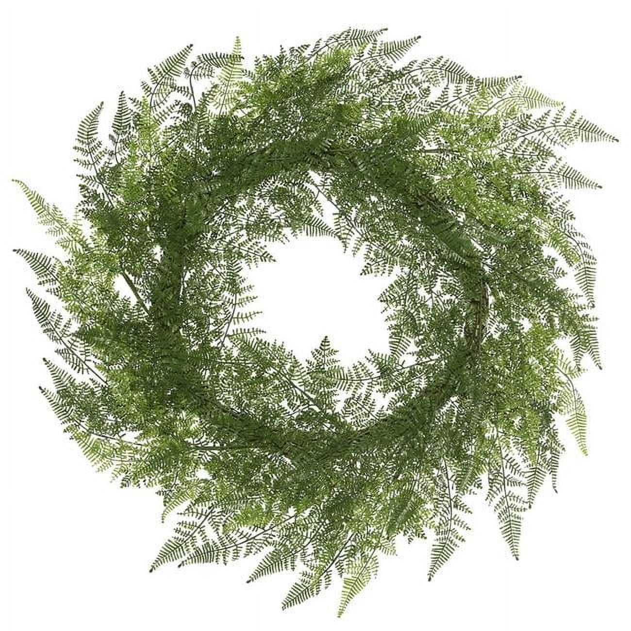 30 in. Green Lace Fern Wreath