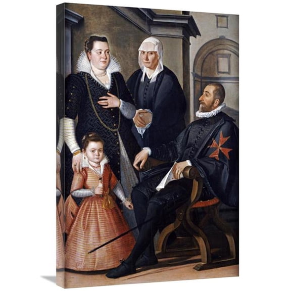 30 in. Group Portrait of a Knight of Malta Art Print - Santi Di Tito