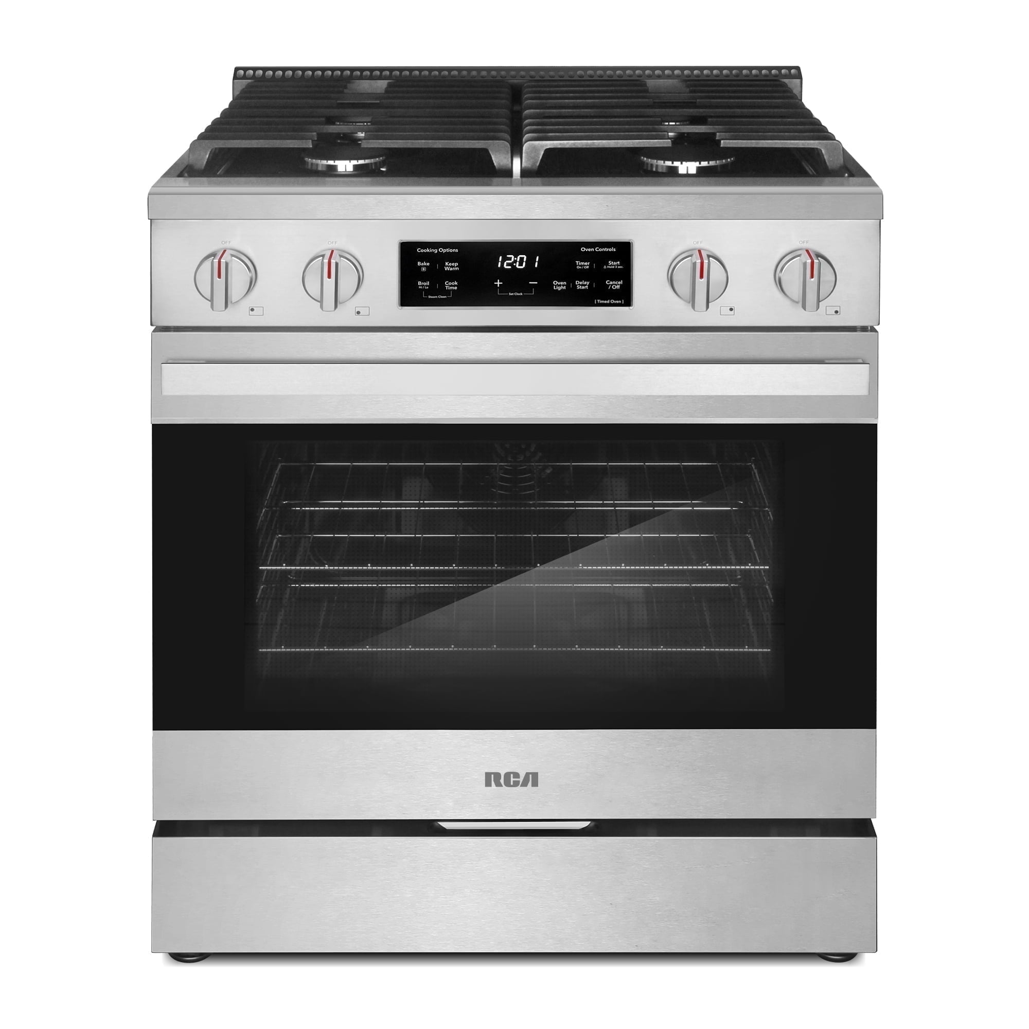 30 in. Heritage Collection 4.6 cu. ft. Gas Range with 4 Sealed Burners and Convection Oven in Stainless Steel