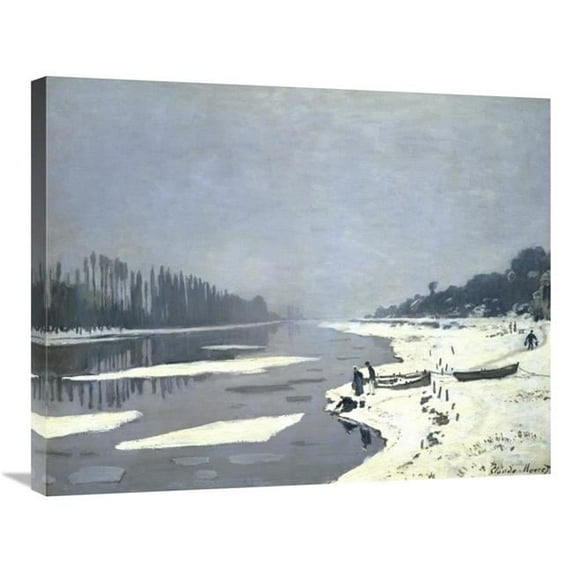 30 in. Ice Floes on the Seine at Bougival, 1868 Art Print - Claude Monet