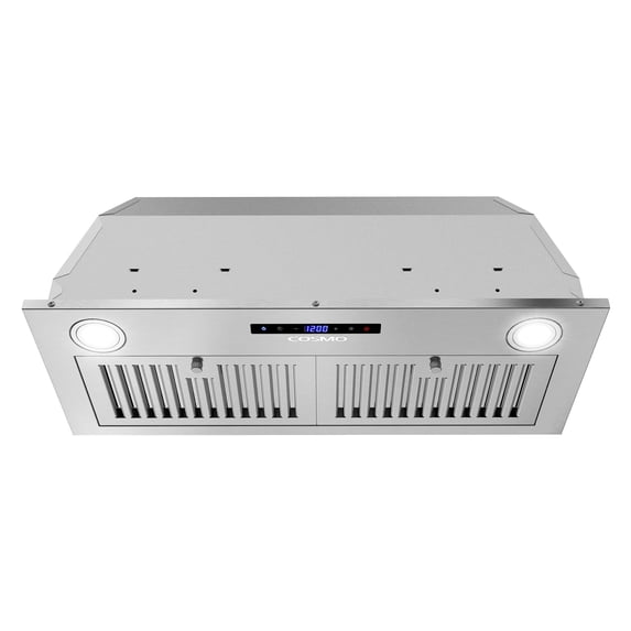 Cosmo 30 in. insert range hood with soft touch controls in stainless steel, silver