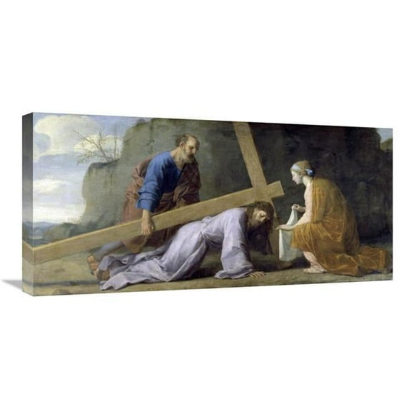 30 in. Jesus Carrying His Cross Art Print - Eustache Le Sueur