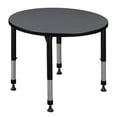 thumbnail image 1 of 30 in. Kee Round Height Adjustable Classroom Table, Grey, 1 of 1