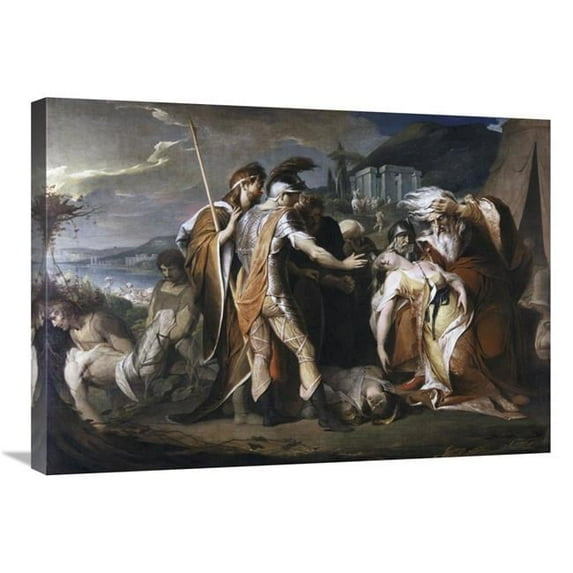 30 in. King Lear Weeping Over the Body of Cordelia Art Print - D.F. Barry