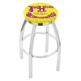 thumbnail image 1 of 30 in. L8C2C - Chrome Jimi Hendrix - AYE Yellow Swivel Bar Stool with Accent Ring, 1 of 1
