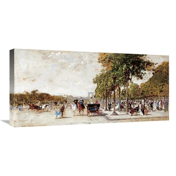 30 in. Les Champs Elysees, Paris Art Print - Luigi Loir