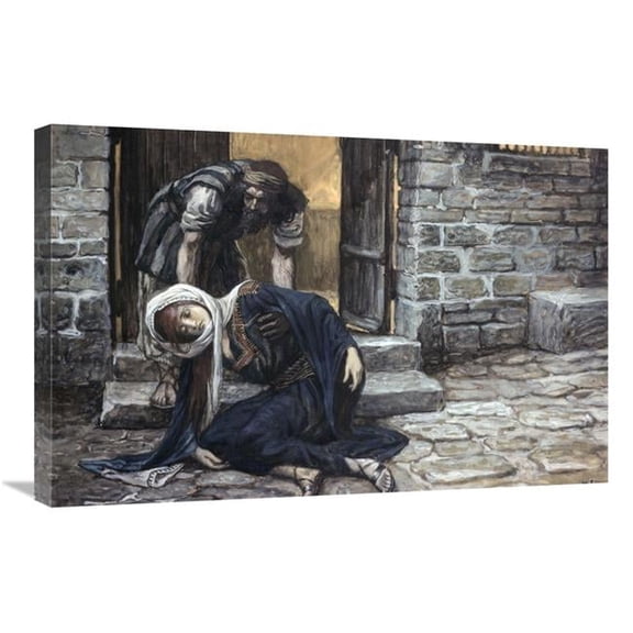 30 in. Levite Findeth His Dead Wife Art Print - James Tissot