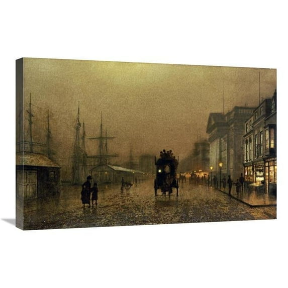 30 in. Liverpool Docks Art Print - John Atkinson Grimshaw