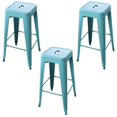 thumbnail image 1 of 30 in. Loft Teal Metal Bar Stool - 3 Piece, 1 of 1