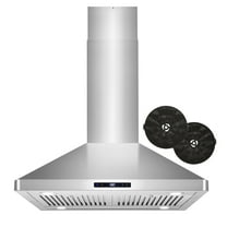 30 in. Lumin Collection Ductless Island Range Hood, Soft Touch Controls, LED Lights, Stainless Steel