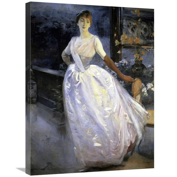 30 in. Madame Roger Jourdain Art Print - Albert Besnard