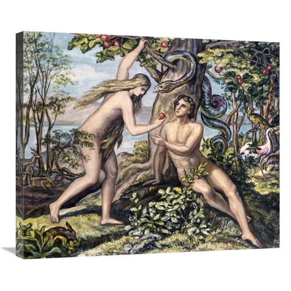 30 in. Mans Shameful Fall Art Print - Julius Schnorr Von Carolsfeld