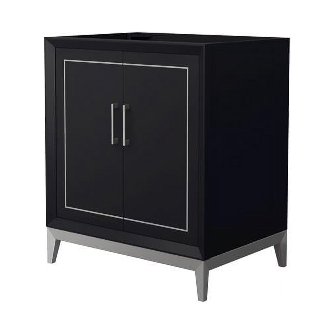 30 in. Marlena Black Single Bathroom Vanity with No Countertop No Sink ...