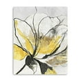 thumbnail image 1 of 30 in. Modern Yellow & Black Flower Canvas Wall Art, 1 of 1