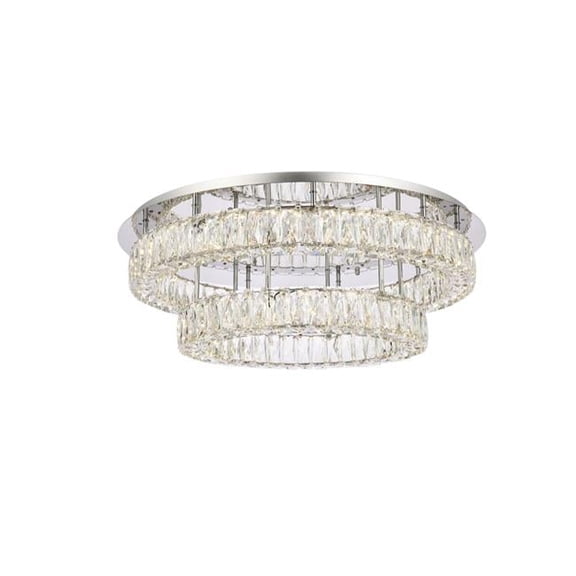 30 in. Monroe LED Double Flush Mount, Chrome