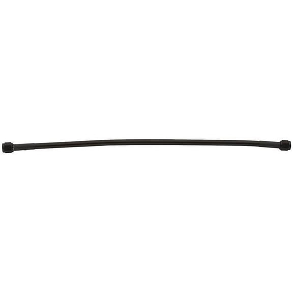 30 in. No. 3 Two -3 Straight Ends Coated Braided Line Hose, Black