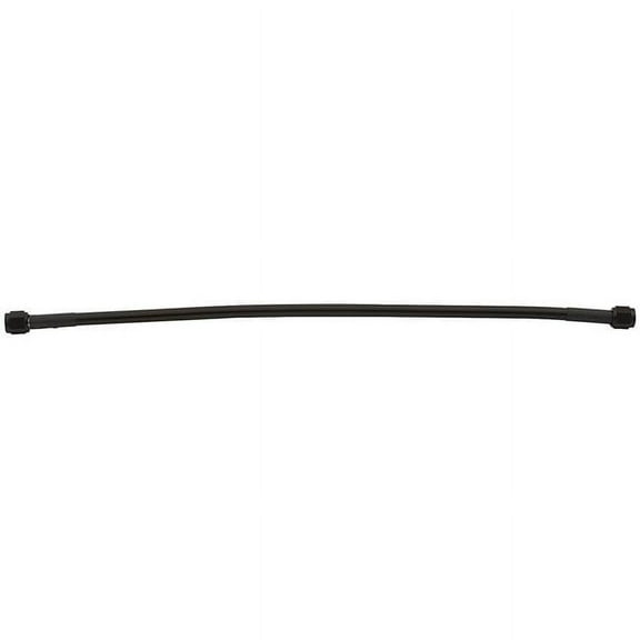 30 in. No. 4 Two -4 Straight Ends Coated Braided Line Hose, Black