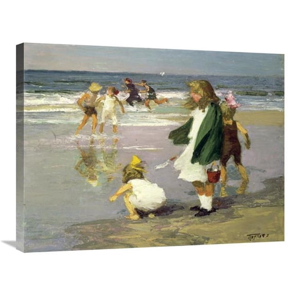 30 in. Play in the Surf Art Print - Edward Henry Potthast