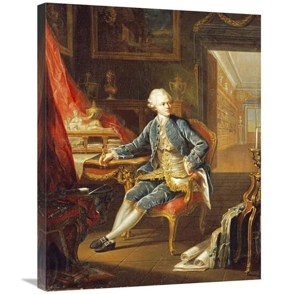 30 in. Portrait of Etienne-Francois De Choiseul Art Print - Michel Romagnesi