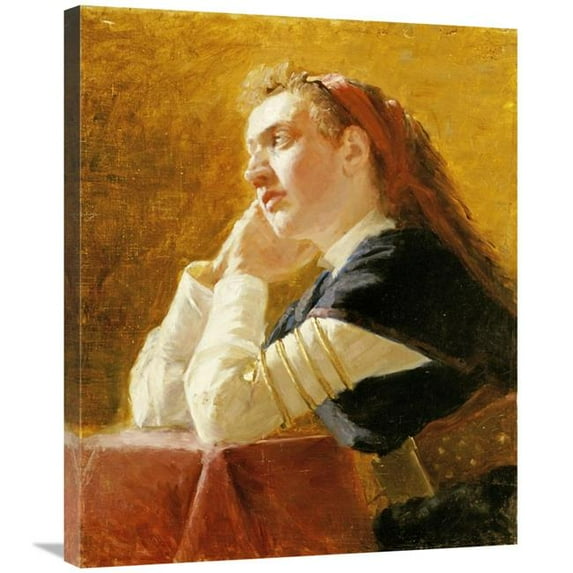 30 in. Portrait of a Young Woman Art Print - Ilia Efimovich Repin