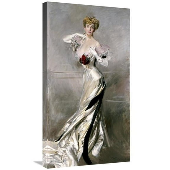 30 in. Portrait of the Countess Zichy Art Print - Giovanni Boldini