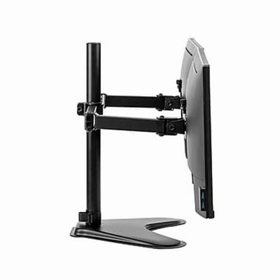 30 in. Professional Series Freestanding Dual Horizontal Monitor Arm, Black