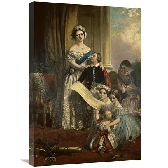 30 in. Queen Victoria & Her Children Art Print - John Callcott Horsley
