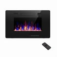 thumbnail image 1 of 30 in. Recessed and Wall Mounted Electric Fireplace in Black,Remote Control,Adjustable Flame Color and Speed, 1 of 8