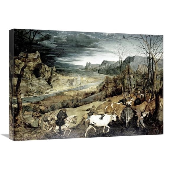 30 in. Return of the Herd Art Print - Pieter Bruegel The Elder