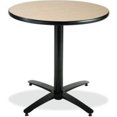 thumbnail image 1 of 30 in. Round Pedestal Table with Arched X Base, Natural, 1 of 1