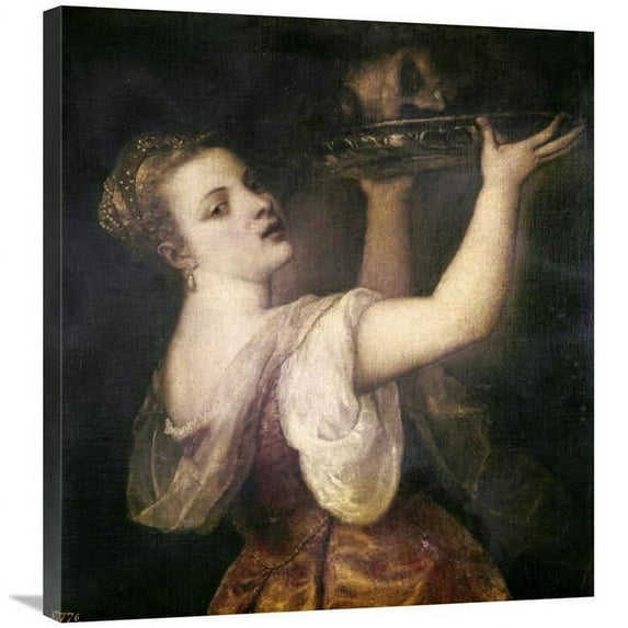 30 in. Salome with the Head of John the Baptist Art Print - Titian