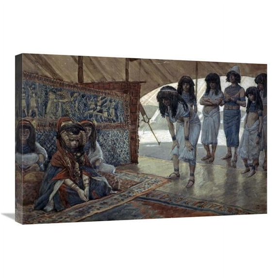 30 in. Sarah - Sarai is Taken to Pharaohs Palace Art Print - James Tissot
