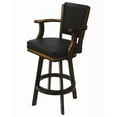 thumbnail image 1 of 30 in. Seat Height Backed Swivel Arms Barstool - Chestnut, 1 of 1