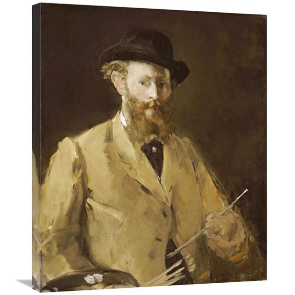 30 in. Self Portrait with a Palette Art Print - Edouard Manet