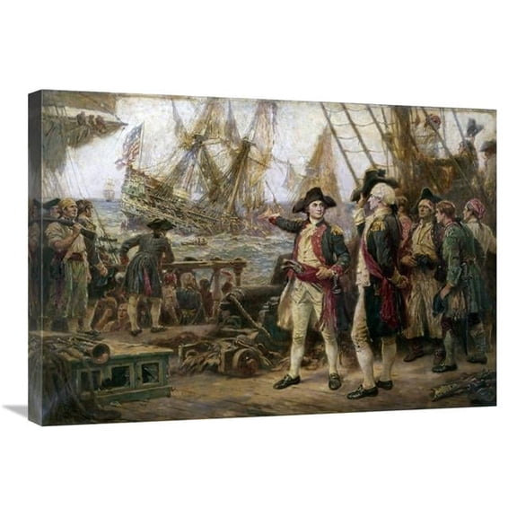 30 in. Ship That Sank in Victory Art Print - Jean Leon Gerome Ferris