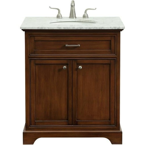 30 in. Single Bathroom Vanity Set, Teak