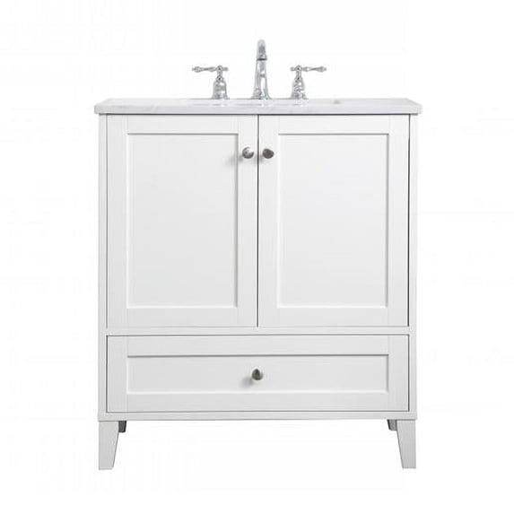 30 in. Single Bathroom Vanity in White - 19 x 34 x 30 in.