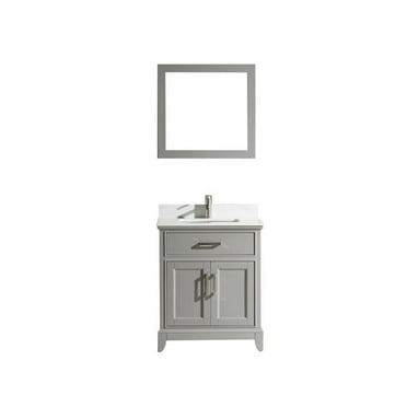 30 in. Single Sink Bathroom Vanity Set, Gray