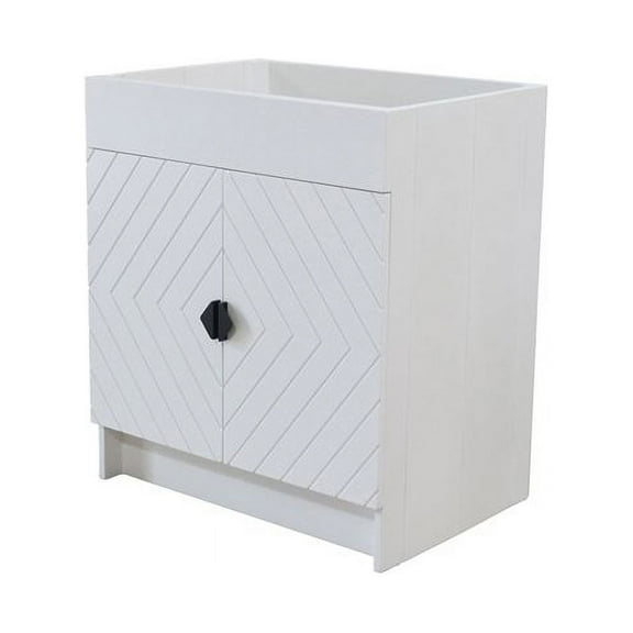 30 in. Single Sink Foldable Vanity Cabinet, White Finish
