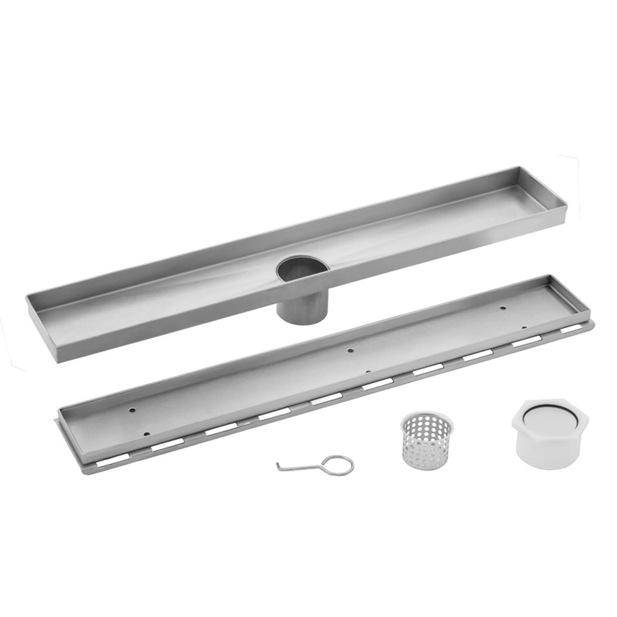 30 Inch Stainless Steel Linear Shower Drain with Tile Insert