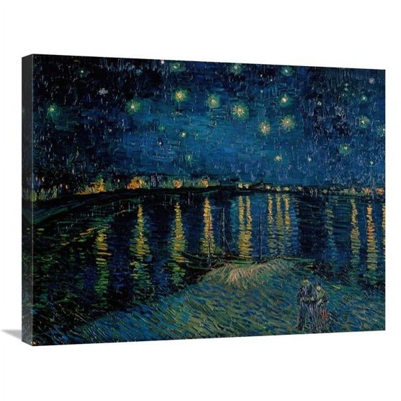 30 in. Starlight Over the Rhone Art Print - Vincent Van Gogh