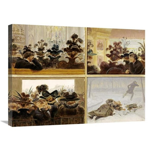30 in. The Artists Commentary on Womens Hats Art Print - Edward Lamson Henry