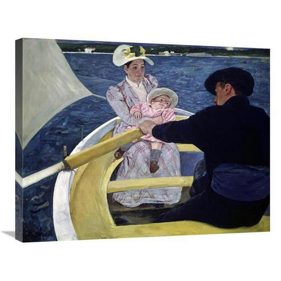30 in. The Boating Party Art Print - Mary Cassatt