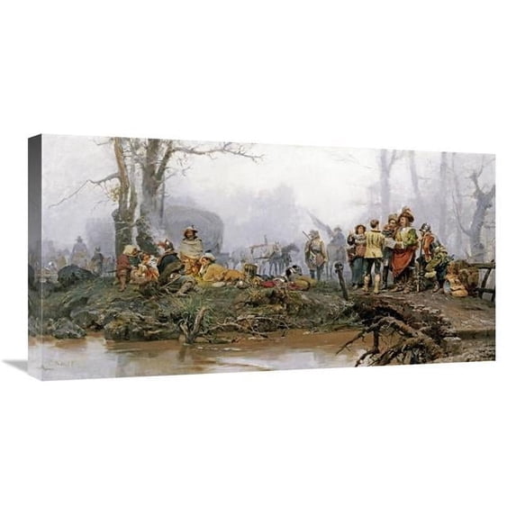 30 in. The Encampment Art Print - Cesare Auguste Detti