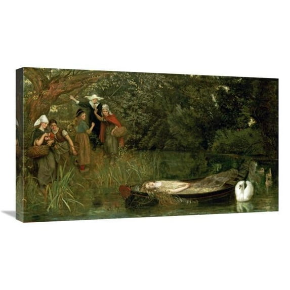30 in. The Lady of Shalott Art Print - Arthur Hughes