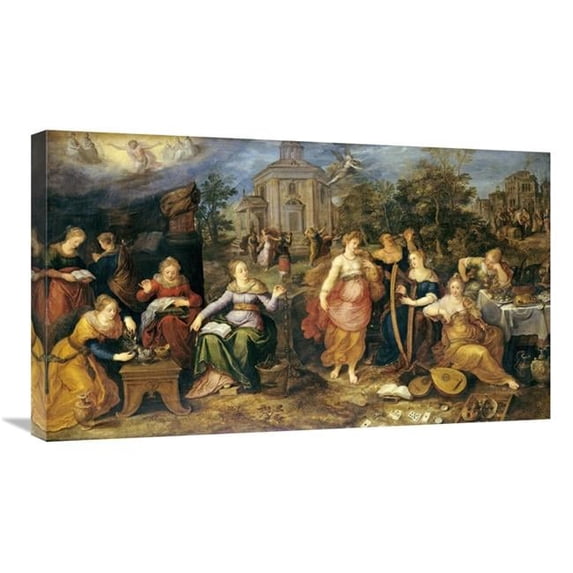 30 in. The Parable of the Wise & Foolish Virgins Art Print - Frans Francken